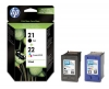Cartuccia InkJet originale Combopack nero, colore  HP No. 21, No. 22, SD367AE