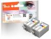 311438 - 2 Peach Ink Cartridges colour, compatible with BCI-15C*2, 8191A002 Canon
