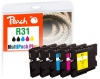 320504 - Peach Spar Pack Plus Tintenpatronen kompatibel zu GC31, 405688*2, 405689, 405690, 405691 Ricoh